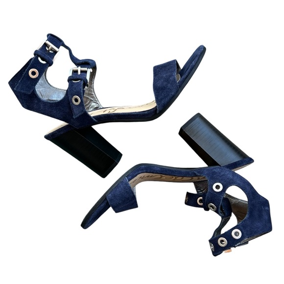 Sam Edelman - Strappy Navy Heels - 7 - Picture 4 of 4